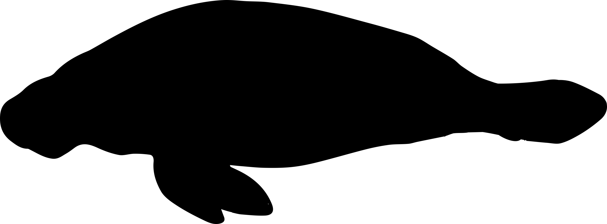 Manatee Shape Outline Drawing Svg Vector Free Vectors
